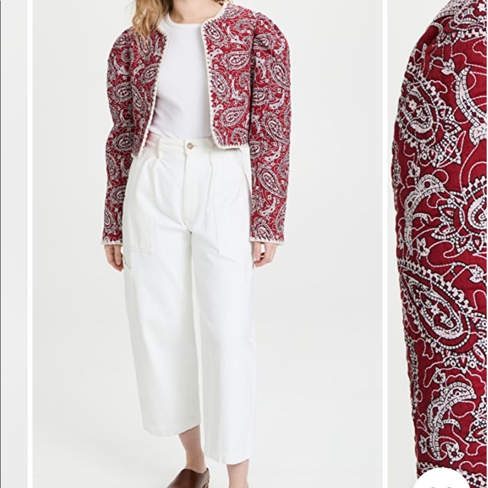 Sea never worn puff sleeve jacket. Small very cropped with puffy sleeve